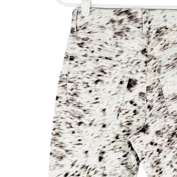 NWT Forever 21 Women's Brown & White Animal Print Flared Jeans Mid Rise Size 26 - Picture 13 of 14
